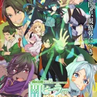 Постер аниме Гениальный целитель, который исцелял в одно мгновение, но был изгнан как бесполезный, теперь наслаждается жизнью в качестве тёмного целителя